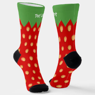 Trawberry Background Pattern Socks Sokken