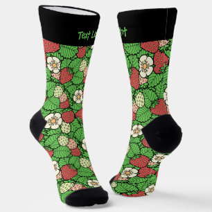 Trawberry Background Pattern Socks Sokken