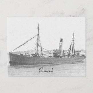 Trawler met sleepnetten - Gamecock briefkaart
