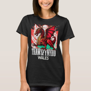 Trawsfynydd Wales Welsh Flag Y Ddraig Goch Dragon T-shirt