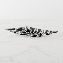 Tray van zwarte en witte poka