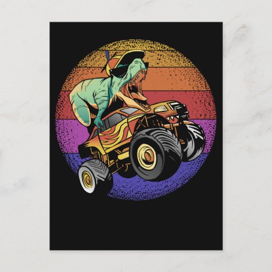 Trays Dinosaur Monster Trucks Briefkaart (Voorkant)