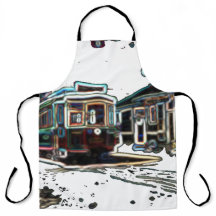 TRC Neon tram bij stn Large Print Schort