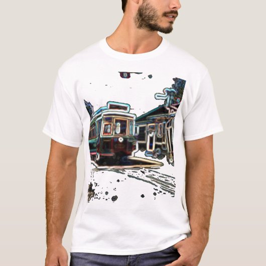 TRC Neon trcar à stn T-Shirt de base pour hommes (Devant)