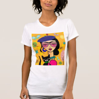 Tre Chic Girl met kat T-shirt
