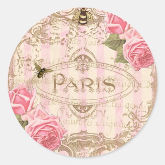 Tre Chic Paris Roos Stickers of Envelope Seals (Voorkant)