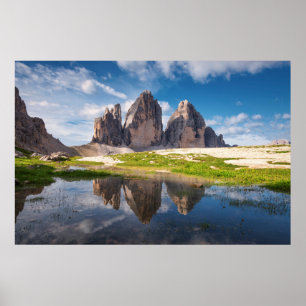 Tre Cime di Lavaredo/Drei Zinnen Dolomiet berg Poster