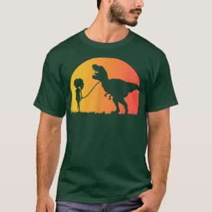 TRe Dinosaur Pet op een vlak onder leiding van een T-shirt