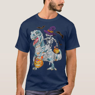 tre dinosaur Skeleton Riding Mummy Dinosaur T-shirt