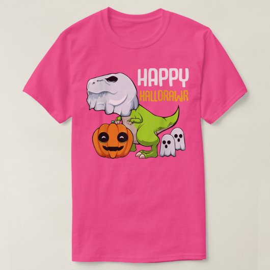 TRe Ghost Lazy Halloween Costume Dinosaur Pun Pomp T-shirt (Design voorkant)