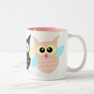 Tre Ugglor Tweekleurige Koffiemok