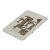 Treadle Sewing Machine & Kittens Magneet (Linkerzijde)