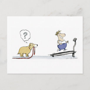 Treadmill Cartoon Briefkaart