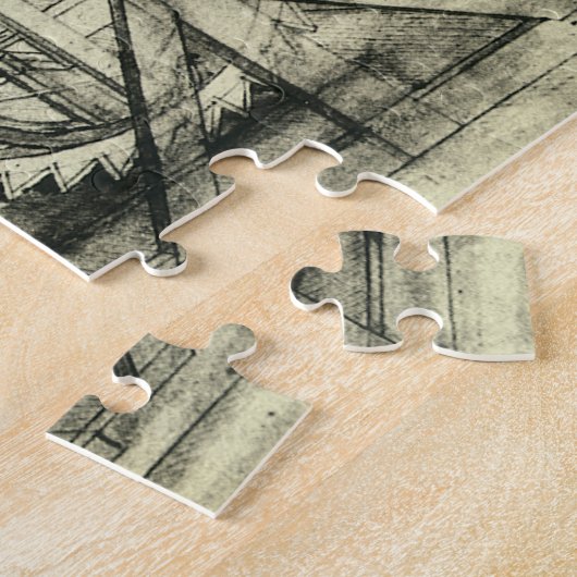 Treadmill Powered Crossbow door Leonardo da Vinci Legpuzzel (Zijkant)