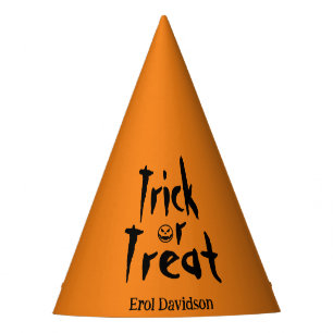 Treak of Treat Gepersonaliseerd Halloween Feesthoedjes