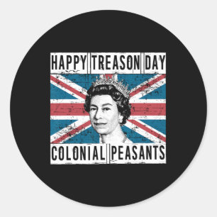 Treasday Britse 4th van juli Ronde Sticker
