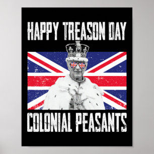 Treasday koning Charles III Britse grappige 4e van Poster