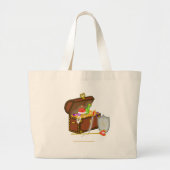 Treasure Chest Booty Bag Grote Tote Bag (Voorkant)