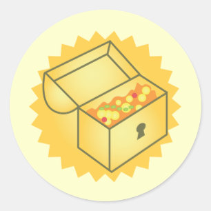 Treasure Chest Ronde Sticker
