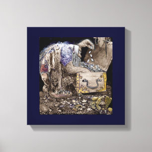 Treasure Chest Troll Canvas Afdruk