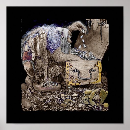 Treasure Chest Troll Poster (Voorkant)