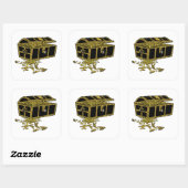 Treasure Chest Vierkante Sticker (Vel)