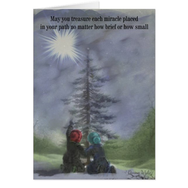 Treasure each miracle Christmas card (Voorkant)