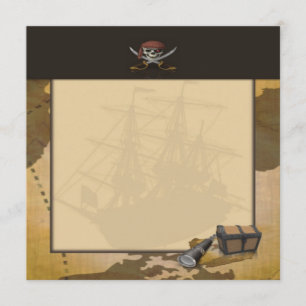 Treasure Hunt Invitation Kaart