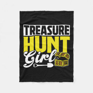 Treasure Hunt Meisje Jager Schatten Jacht Schatten Fleece Deken