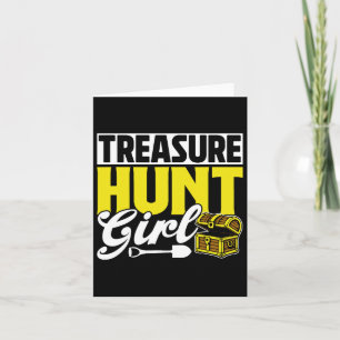 Treasure Hunt Meisje Jager Schatten Jacht Schatten Kaart