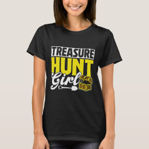 Treasure Hunt Meisje Jager Schatten Jacht Schatten T-shirt