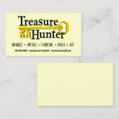 Treasure Hunter gouden sleutel  antieke Visitekaartje (Voorkant / Achterkant)