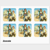 Treasure Island 1 Vierkante Sticker (Vel)