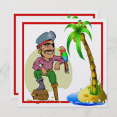 Treasure Island 3 Invitation (Devant / Derrière)