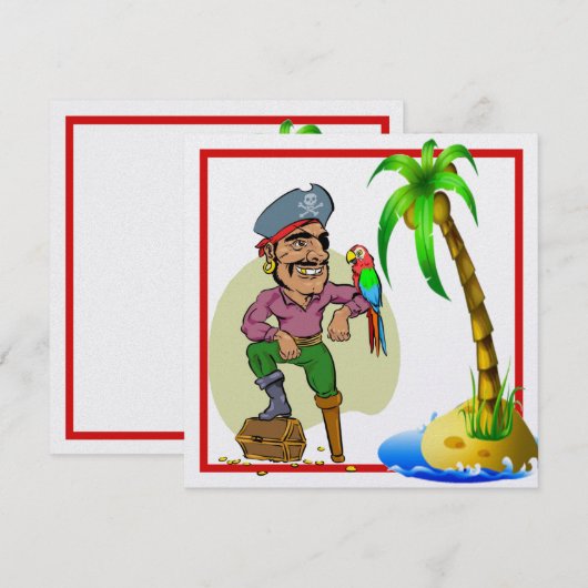 Treasure Island 3 Invitation (Devant / Derrière)