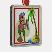 Treasure Island 3 Metalen Ornament (Rechts)