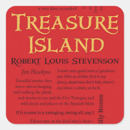 Treasure Island citaten Vierkante Sticker