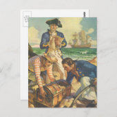 Treasure Island, Fairy Tale Pirates Briefkaart (Voorkant / Achterkant)