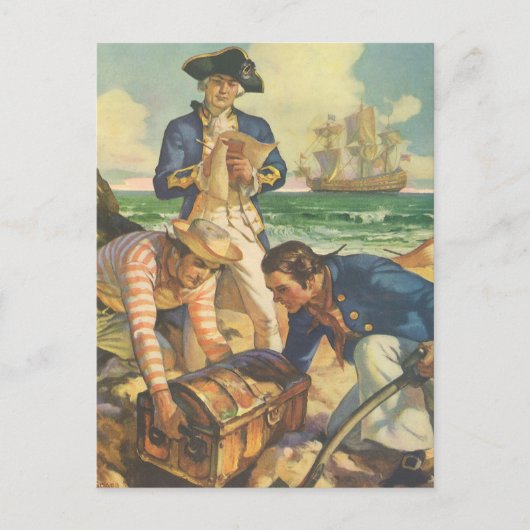 Treasure Island, Fairy Tale Pirates Briefkaart (Voorkant)
