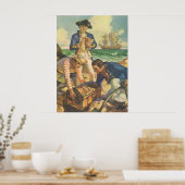 Treasure Island,  Fairy Tale Pirates Poster (Keuken)
