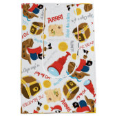 Treasure Island Party Pirate Medium Gift Bag Medium Cadeauzakje (Achterkant)