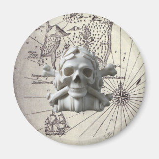 Treasure Island Skull & Bones Pirate Frigo Magnet