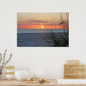 Treasure Island Sunset on Canvas, versie B Poster (Keuken)