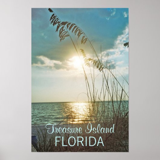 Treasure Island Sunset Print, versie B Poster (Voorkant)