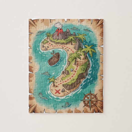 Treasure Map Adventure Puzzle (Vertical)