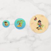 Treasure Map Cute Girl Pirate Birthday Party Confetti (Voorkanten)