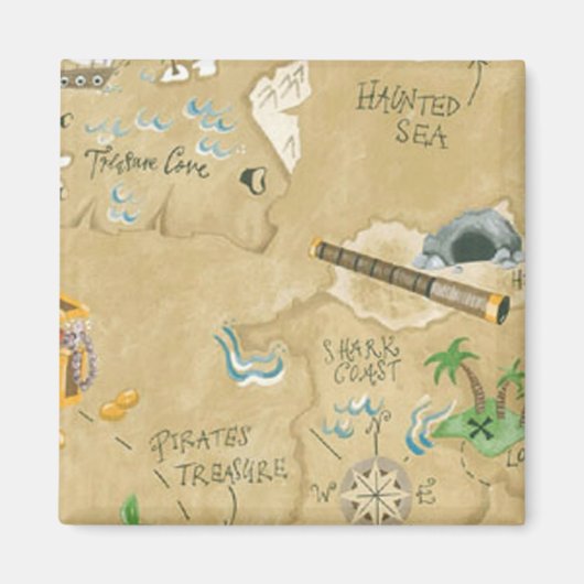 Treasure Map Magnet Magneet (Voorkant)