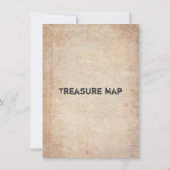 Treasure Map, Pirate Theme Birthday Party Kaart (Achterkant)