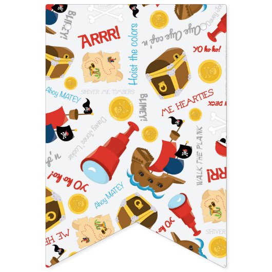 Treasure Party Pirate Thème Bund drapeaux (Deuxième drapeau)