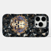 Treasure Skull op Black Diamonds iPhone hoesje (Achterkant (horizontaal))
